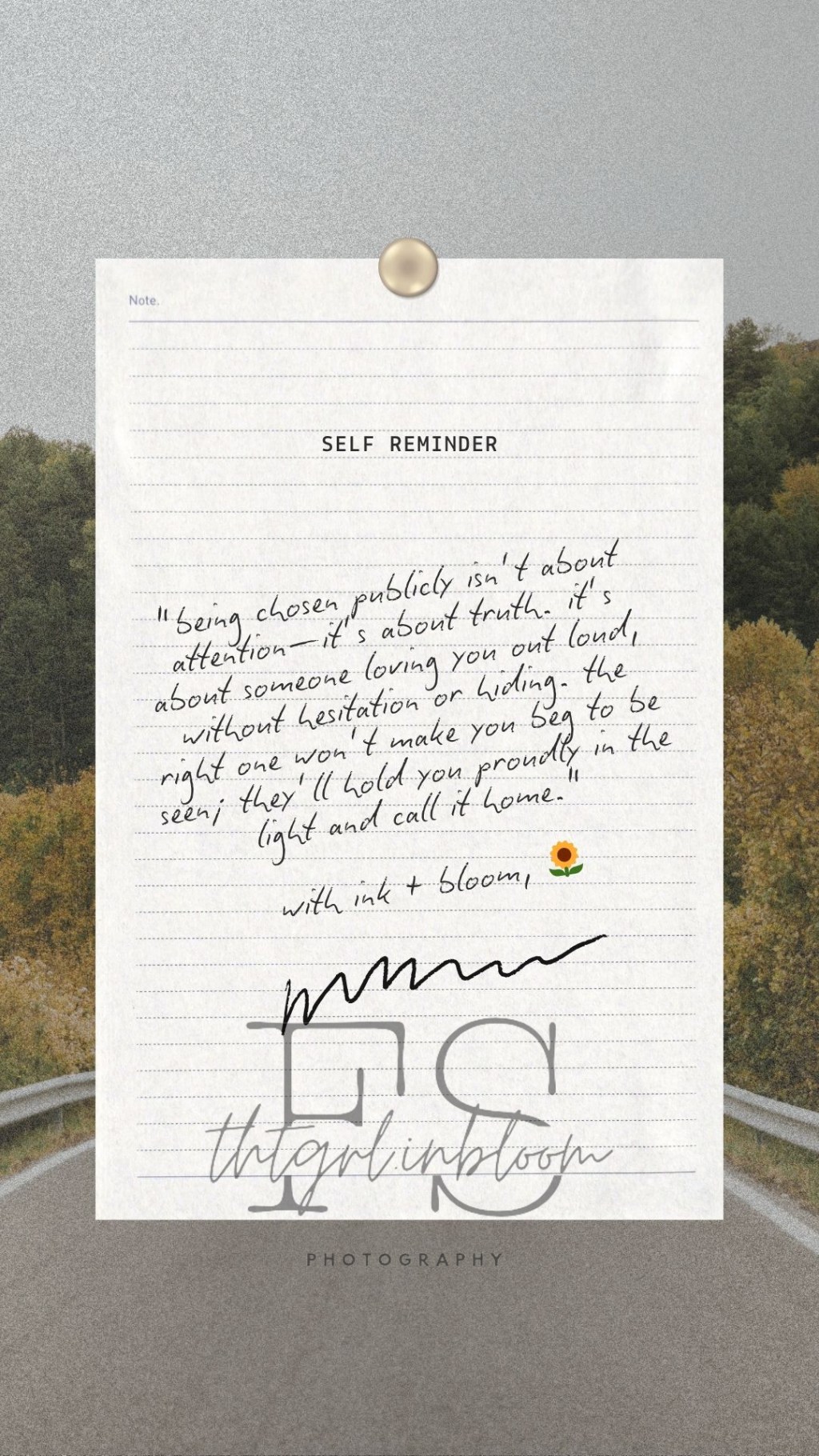 being chosen publicly